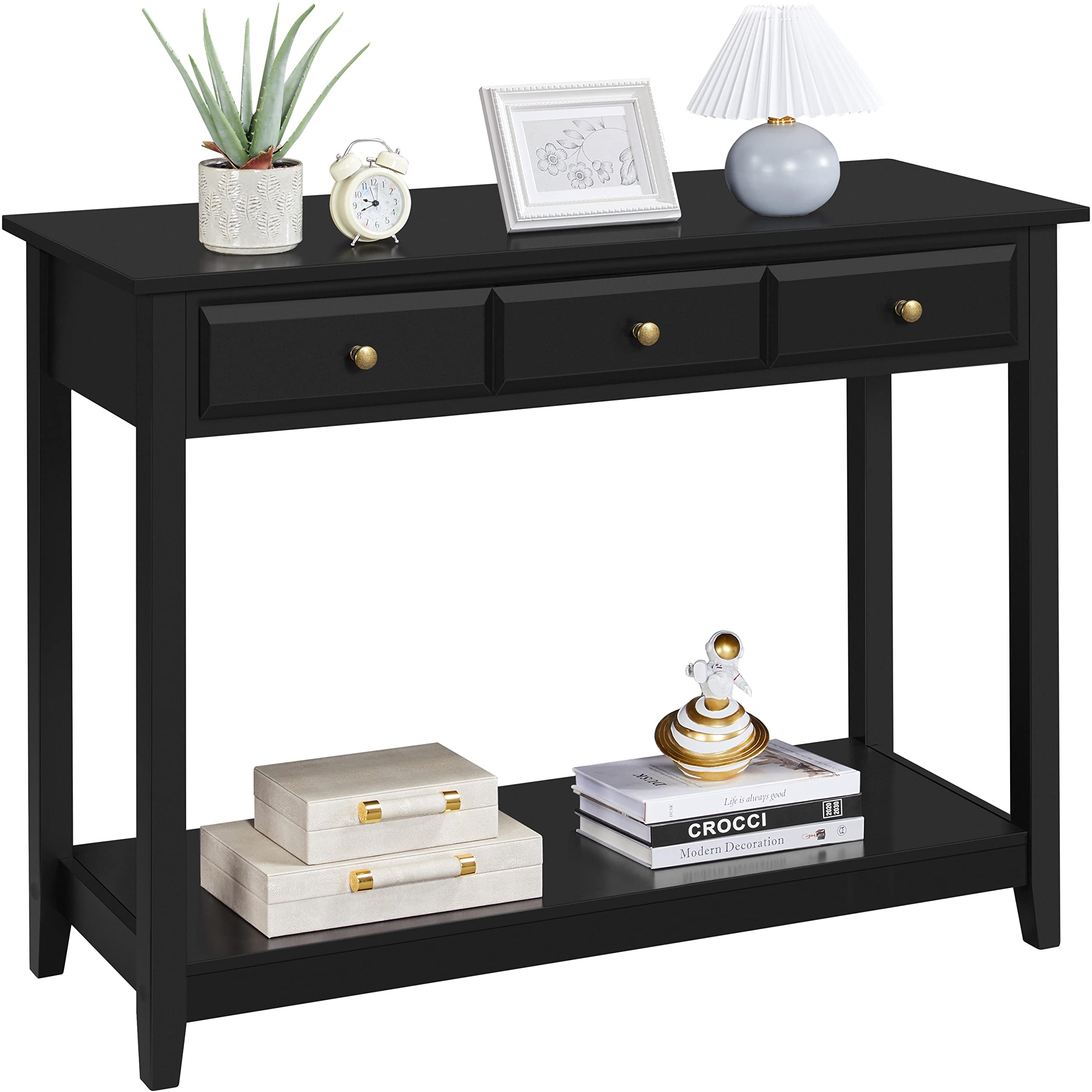 Hithos 47.2 Console Table With 3 Drawers