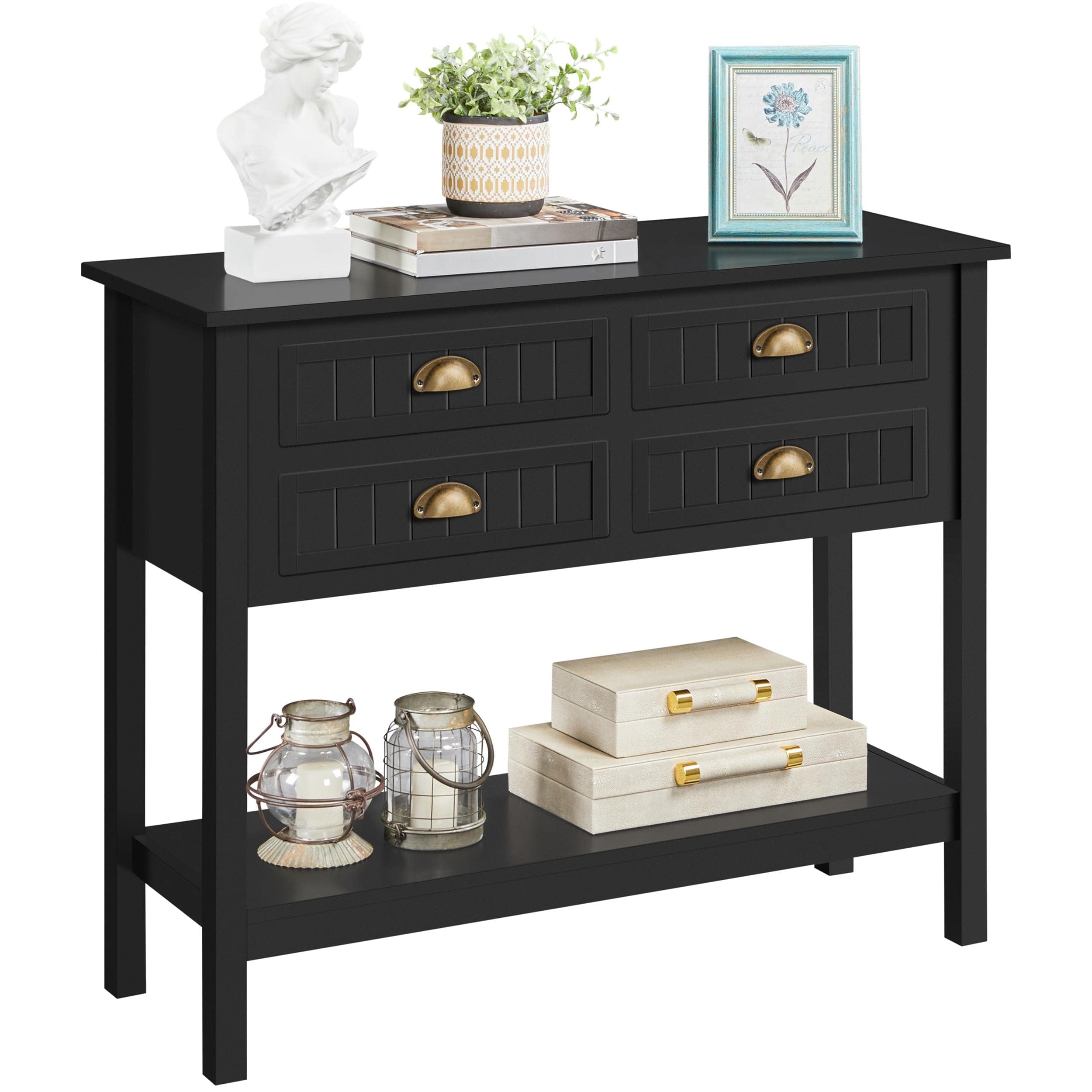 hithos 47.2 console table with 3 drawers